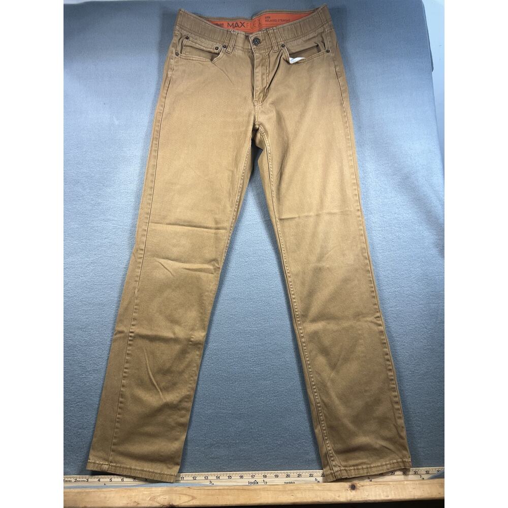 URBAN PIPELINE Max Flex Slim Straight Pants 32X34 Khaki Tan Men's Preowned